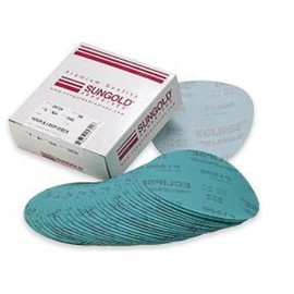 Sungold Abrasives 74684 6-Inch x No Hole 1500 Grit Eclipse Film Hook and Loop Sanding Discs, 20-Piece