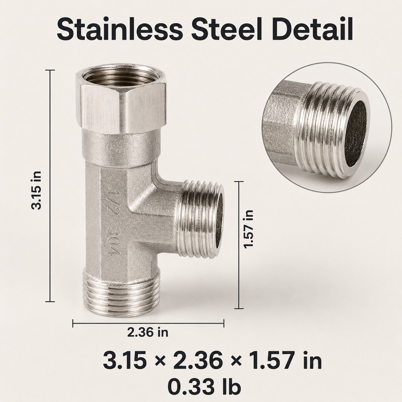 1/2 Inch BSP Stainless Steel Pipe Fittings – Tee, Elbow,