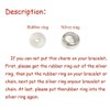 ARTCHARM .Sold 925 Sterling Silver 2pcs Rubber Charm Stopper Spacer