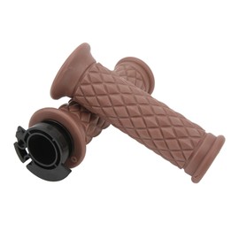 1 Pair 22mm Throttle Handle Grips Universal Comfortable Grasp Fit for Scooter GY6 50cc 80cc 125c 150cc Brown