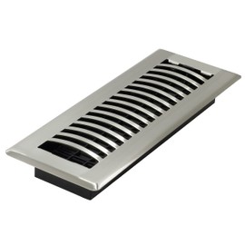 Decor Grates LAH310-NKL Louvered Floor Register, 3x10 Inches, Brushed Nickel
