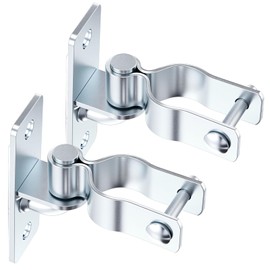 2 Pack 1-3/8 Inch Wall Mount Gate Hinge Metal Hinges Fence Post Chain Link Fence Frame Hinge Outdoor Gate Hardware