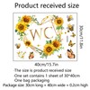 WOHAHA Wall Sticker, Stylish, Flower, Plant, Sunflower, Wreath, Butterfly, Bee,