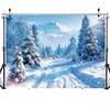 SJOLOON 7x5ft Snow Backdrop Winter Photo Backdrop Snowflake Background for