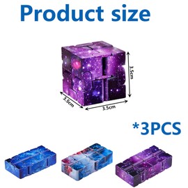 Fidget Toy 3pcs, Infinity Cube, Fidget Cube, Cube Fidget Toy, Toys Stress Anxiety Relief For Adults Kids Add Adhd Good Gift Killing Time And Fun Magic, Autism, Adults & Kids