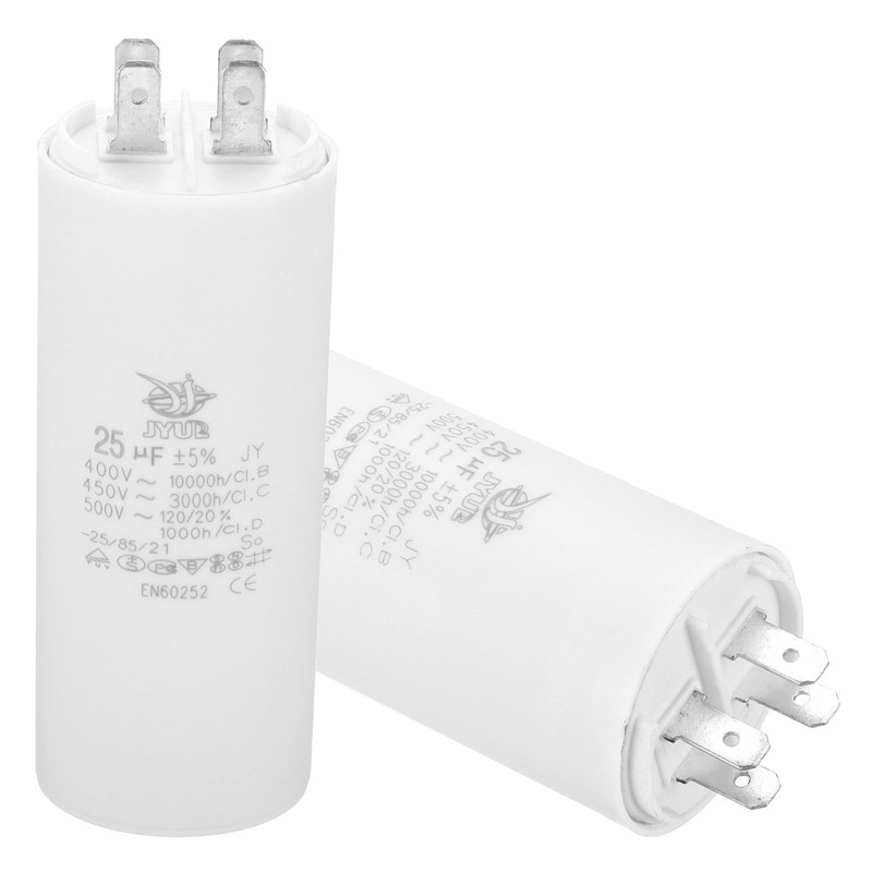 PATIKIL CBB60 25uf Running Capacitor,AC 450V 4 Pins 50/60Hz Double