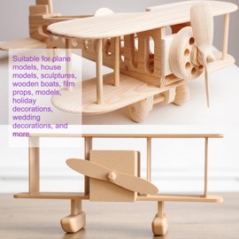 DMiotech Basswood Sheet Round Unfinished Wood Boards 6 Inch x 1/4 Inch Plywood Wood Circles Wood Discs for Crafts Painting Hobby DIY Model Projects, 3 Pack