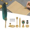 Feather Pen Retro British Style Sprinkled Gold Feather Business Fire