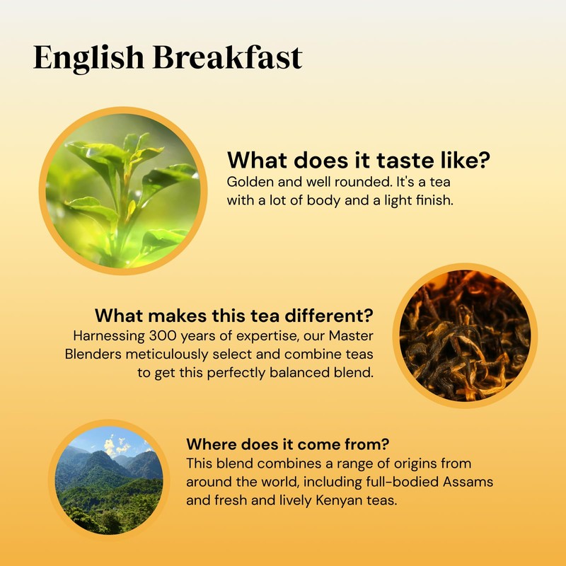 Twinings English Breakfast Tea | Golden, Well Rounded & Full