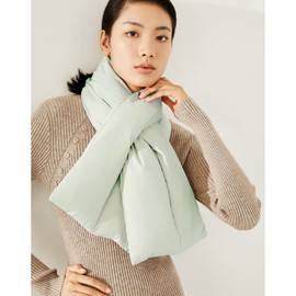 LumiSyne Winter Down Scarf Women Men Plain Down White Duck Down Filling Foldable Waterproof Ultralight Scarves Neck Warmer Soft Warm Scarf For Cycling Hiking Ski