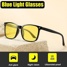 Tomuvpzn Blue Light Blocking Glasses for Men/Women, Based Blue Light Glasses for Screens, Anti Glare Fatigue, Eyestrain and Prevent Headaches for Outdoor and Indoor Yellow Lenses