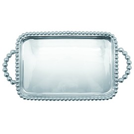 Mariposa Pearled Service Tray, Medium