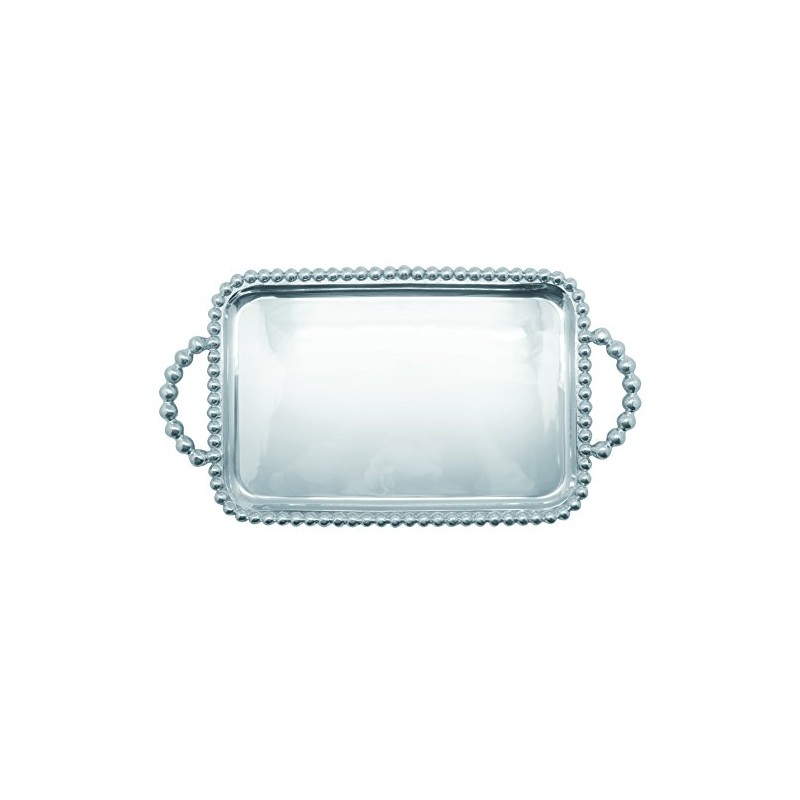 Mariposa Pearled Service Tray, Medium