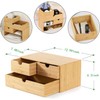 Wisuce Bamboo Desk Organizer - Mini Desktop Drawer Tabletop Storage