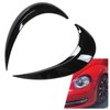 1 Pair Left Right Gloss Black Headlight Eyebrow Cover Trim