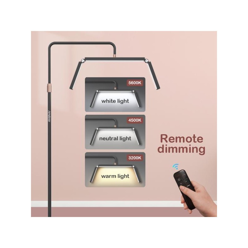 Andoer/LED/Lamp/Floor/Foldable/3200K-5600K/Beauty Salons/Make Up/Stand