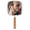 YEAKE Hand Held Mirror with Handle for Makeup,Small Cute Wood
