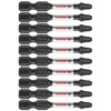 BOSCH ITP2R22B 10-Pack 2 In. Phillips/Square #2 Impact Tough Screwdriving