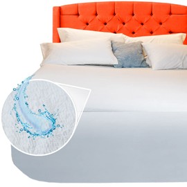 Protector de Colchón Impermeable 100% Tencel Fibras Naturales Hipoalergénico Anti Acaros (King Size)