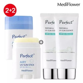 Mediflower [메디플라워]퍼펙트 에어리 유브이 선스틱 23gx2+워터풀 선에센스 50mlx2 [Mediflower] Perfect Airy UV Sun Stick 23g x 2 + Waterfull Sun Essence 50ml x 2