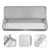 TOYANDONA Metal Pencil Case Rectangle Metal Tins Empty Tin Hinge