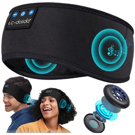 LC-dolida Sleep Headphones, Bluetooth Headband, Sports Headphones, Sleeping for Headphones, Side Sleepers, 10-14H Playtime, Lightweight Sleep Headband with HiFi Stereo, Gifts for Men and Women