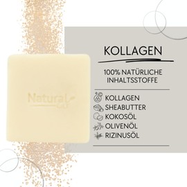 3 x Natural Cilt Collagen Soap - 100% Natural Soap - No Harmful Ingredients - Certified - Handmade - Shower Soap for All Skin Types - Shower Gel - Natural Food