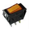 Dreefs Illuminated Rocker Switch - SPST - 125V 25A - Lighted Amber - Snap-in