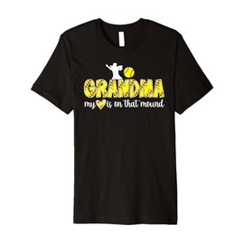 Proud Softball Pitcher Grandma Softball Pitcher Grandmother Premium T-Shirt