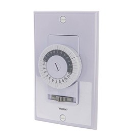 TORK 701B 24 Hour Mechanical In Wall Time Switch, 20 Amps, White