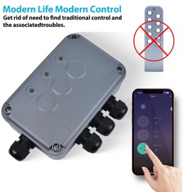 NineLeaf 3 Gang Outdoor Switch Box,Upgraded Smart Heavy-Duty Waterproof Outdoor Electrical Box IP66,WiFi light Timer Outdoor Compatible with Tuya/Smart Life,Cable Gland Included,110V-240V,Outdoor Use