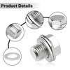 90009-R70-A00 Plug Bolt, Oil Drain Plugs with Gasket, Compatible with
