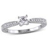 Lab-Created White Sapphire 1/4 Carat (ctw) Princess Cut Engagement Ring