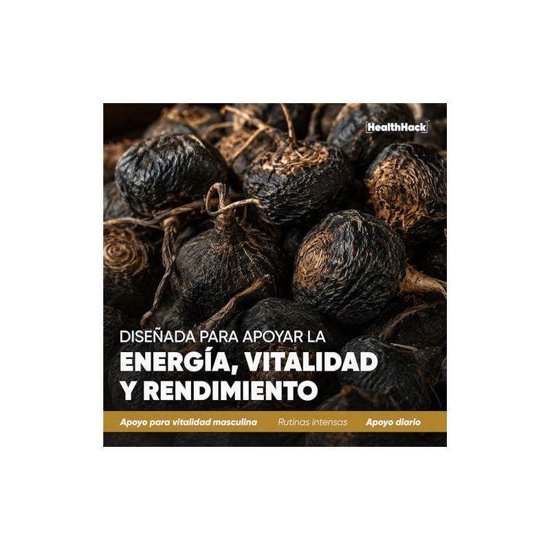 Multivitamínico Hombre Maca Negra Roja Ginseng Zinc Cápsulas Health Hack