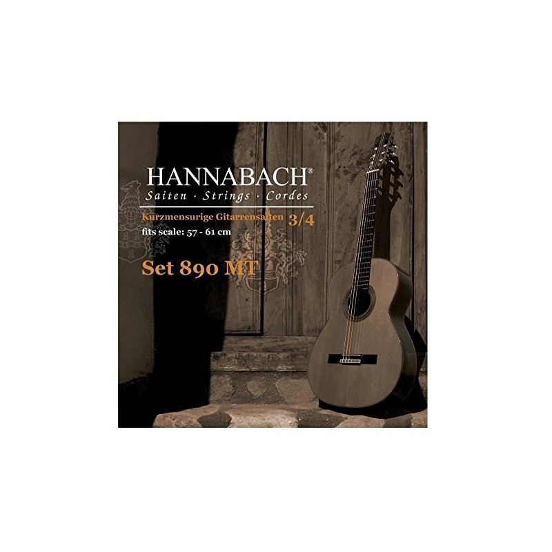 Hannabach Series 890 MT Classical Guitar Strings for 3/4 Children's