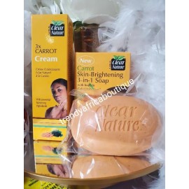 clear nature 2pcs Set,. Clear Nature Carrot lightening face cream 50ml & Brightening Soap👌