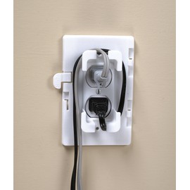 KidCo Outlet Plug Cover S211, White, Baby Safety Electrical Outlet Cover Box Childproof Large Plug Cover for Babyproofing Outlets Easy to Install & Use