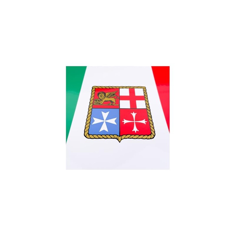 BSSTORE Bandiera Autoadesiva Marina Mercantile Italiana per Barca, Gommone e