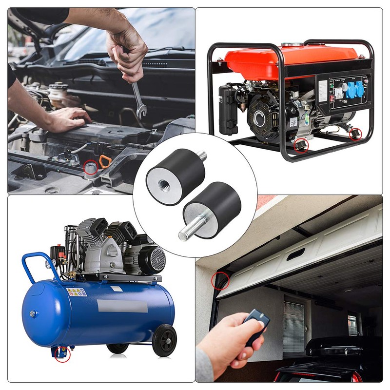 sourcing map M8 Male Female Rubber Mounts Vibration Insulators Shock