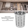 Stainless Steel Kitchen Utensils Holder, Large Capacity Cutlery Organizer, Simple