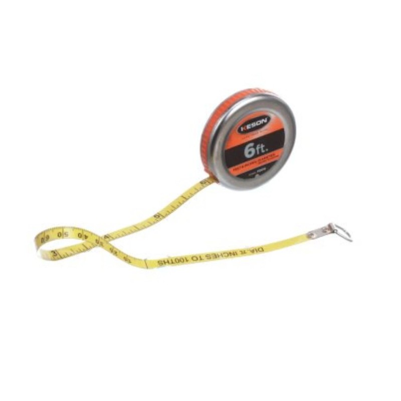 Keson 6 Ft Wrap-A-Round Pipe Outside Diameter Measuring OD Tape,