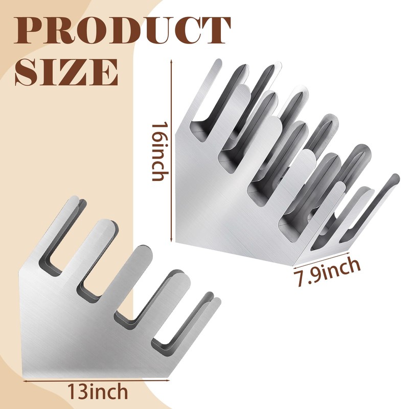 Frienda 8 Compartments Stainless Steel Cup and Lid Dispenser, Silver