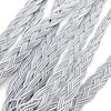 JZK 2 Pairs Silver grey tiebacks for curtains, braided curtain