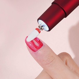 YUEMING Pack of 5 Ceramic Nail Drill Bits Electric Nail Cutter Attachments Remove Gel Acrylic Cuticle Diamond Nail Drill for Manicure Pedicure Cuticles Home Use