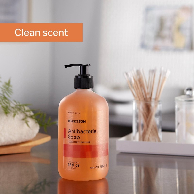 McKesson Hand Soap with Pump Bottle, Clean Scent, 18 oz,
