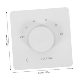 CIYODO Volume Control Switch Inline Volume Control Amplifier Speaker Selector Switch Switcher Tone Switch Control Switch Speaker Tone Control Sound Tone Panel White Plastic