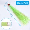 Fishing Bucktail Teasers Kit, 10pcs Mylar Flash Teaser Tail Fishing