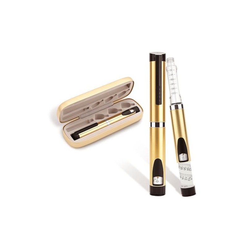 60 Units Reusable Peptide Pen Injector, Clear Scale and Protect
