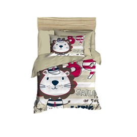 paradise RANFORCE 100% Cotton Baby Bedding, Sailor Lion Themed Duvet Cover Set, Crib Bedding for Baby Boys Girls