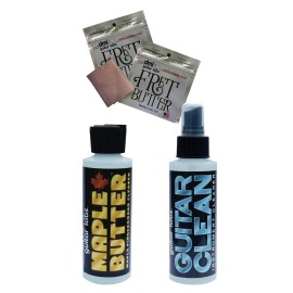 DMI Guitar Maintenance Polish Pack w/ 2 Fret Butter, 1 Clean & 1 Maple Butter